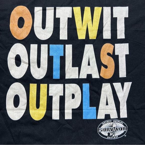 NWOT Logo Vision Survivor Outwit Outlast Outplay SS Graphic T-Shirt Men’s 2X - Picture 3 of 6